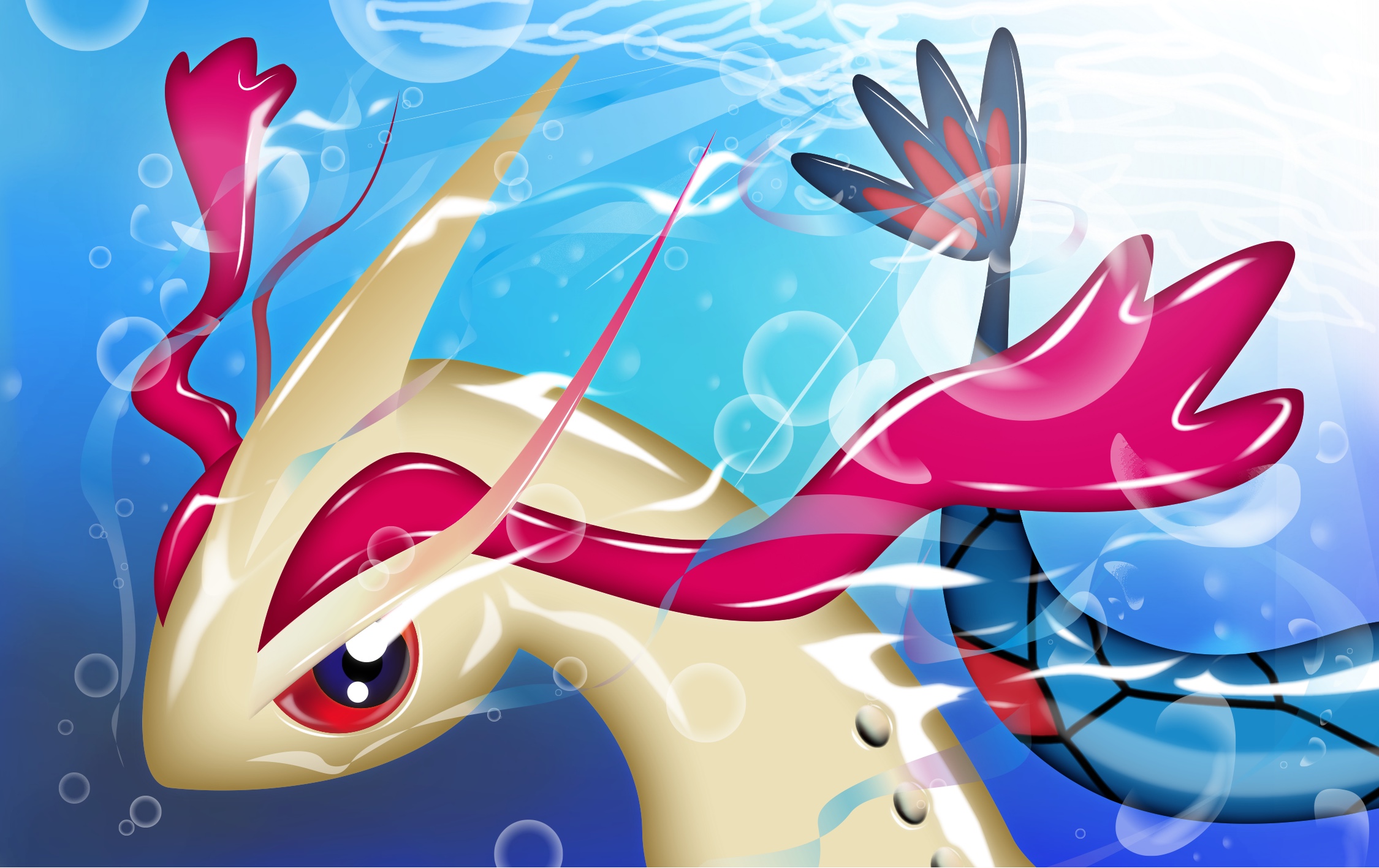 Susumu Design Twitterren ポケモンカードイラストグランプリに応募 ミロカロスを描いてみた さらにスキルアップして次回も挑戦しよう T Co Mbxvv7uh4l Twitter
