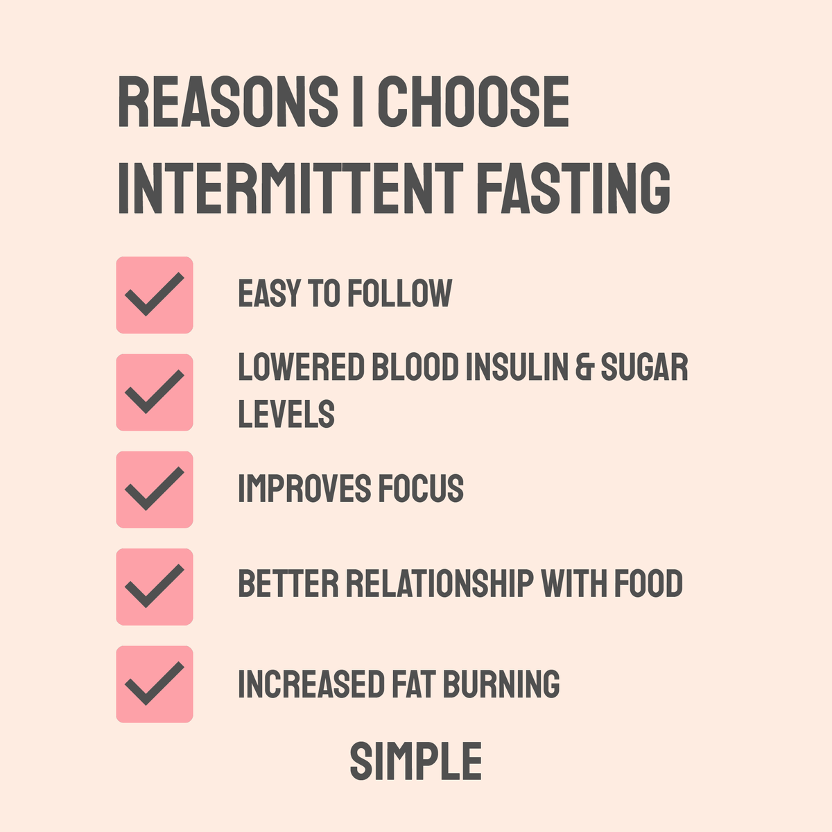 FastingSimple's tweet image. What other reasons do you choose intermittent fasting? 
Comment below, you can even share some of your top fasting tips, for our beginners.