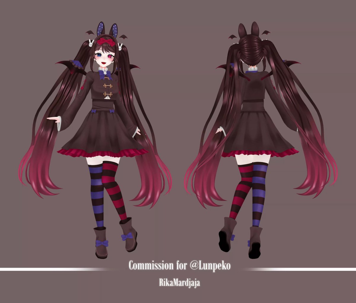 ArtStation  3D Model VTuber Commission Gremu