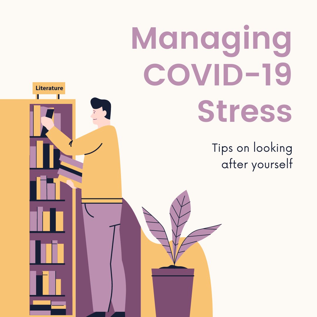 Are you feeling stressed out from COVID-19 ? Here are some easy tips to help you cope with your feelings!THREADSource:  @Canva  @WHO  #COVID19  #MentalHealth
