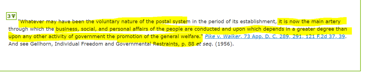 And digging in on some of the other cases, reading the Supreme Court's footnotes gets us further (I know, just using my own footnote would be cheating)...See Lamont v. Postmaster General, 381 US 301 (1965), footnote 3:(/19)