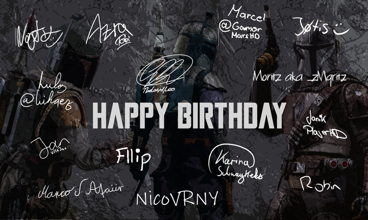 Ich bin nicht so gut mit Worten weswegen ich was anderes kleines für dich Organisiert habe :) (und du hast gesagt du willst nichts zum GB)

Mit dem Tweet Wünschen WIR dir Alles Gute zum Geburtstag 
<a href="/dotDani_R/">Dani_R</a> !