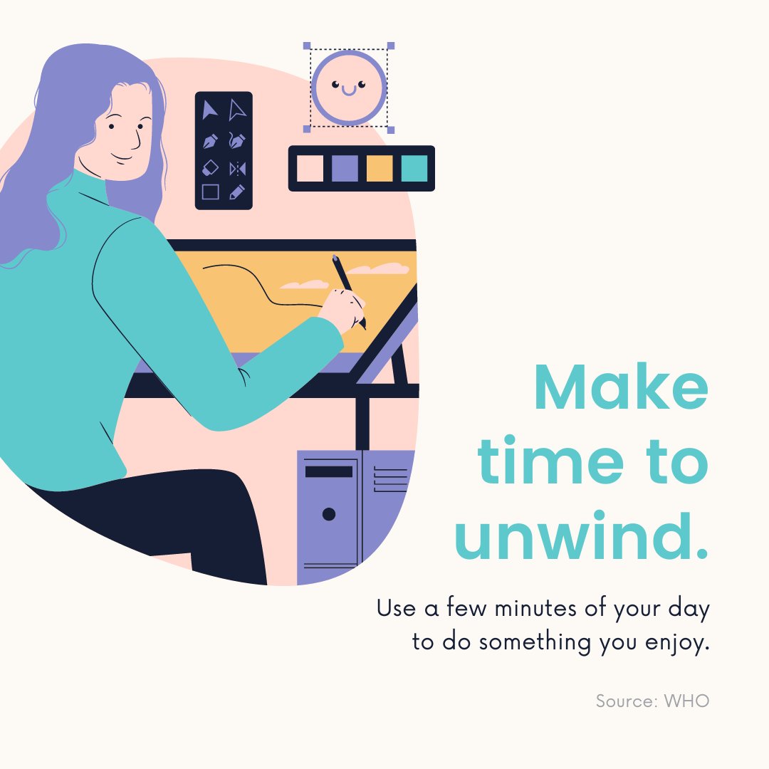 Tip #3: Make time to unwind Use a few minutes of your day to do something you enjoy! #COVID19  #MentalHealthMonday