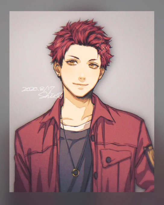 顔が良いとは…?APP17ってなんだ…?と思いながらチマチマ描いてましたとりあえず髪真っ赤にした方がyoutuberっぽいかな 