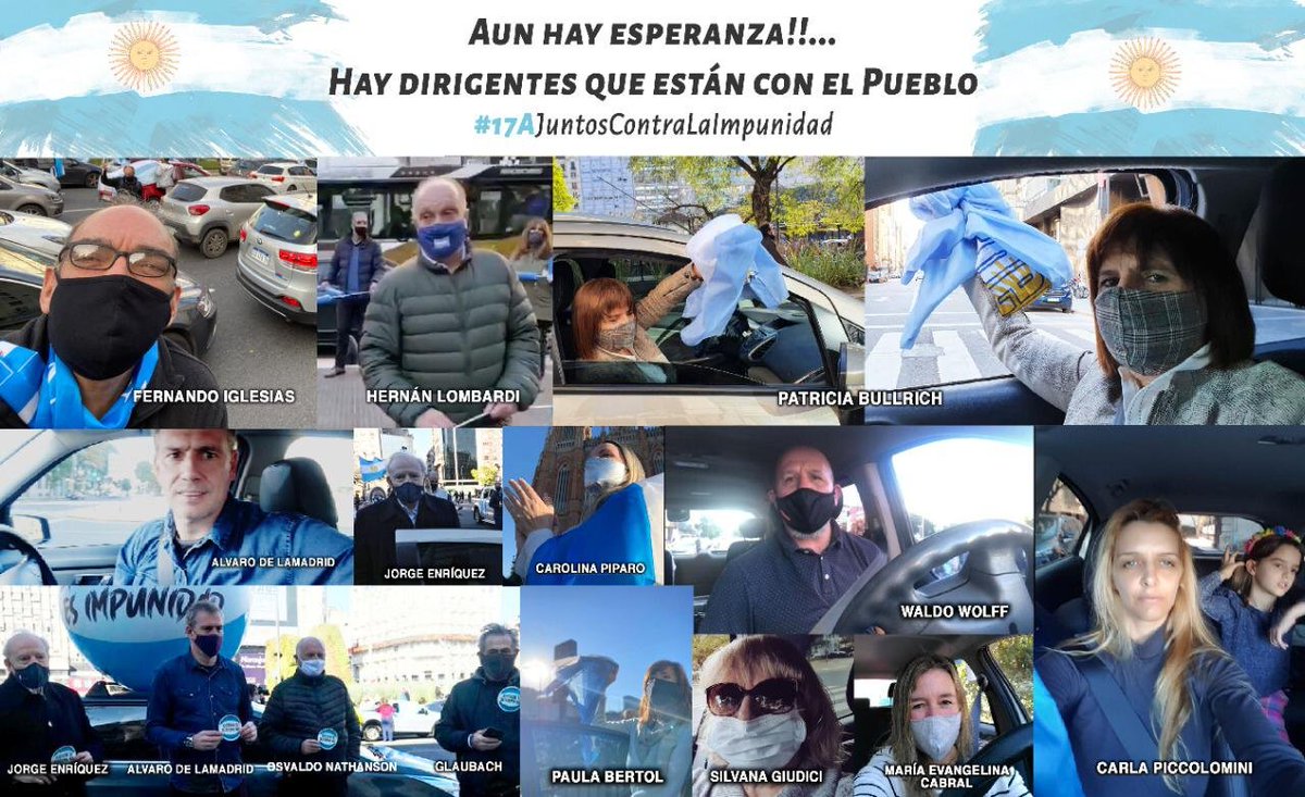 Acá están todos los referentes que valen la pena, los que están cuando hay que estar junto a los ciudadanos. No nos van a llevar puestos.
#17AJuntosContraLaImpunidad