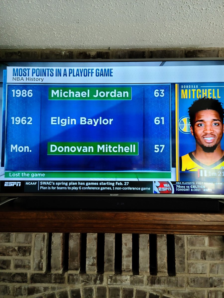 OnelevelSports's tweet image. Please NO ONE ever question this young man again!! His name for me now is &quot;D MITCH&quot;! What a SMALL list people!! #2TOP50 #45 #DMITCH #57POINTS #PLAYOFFHIGH