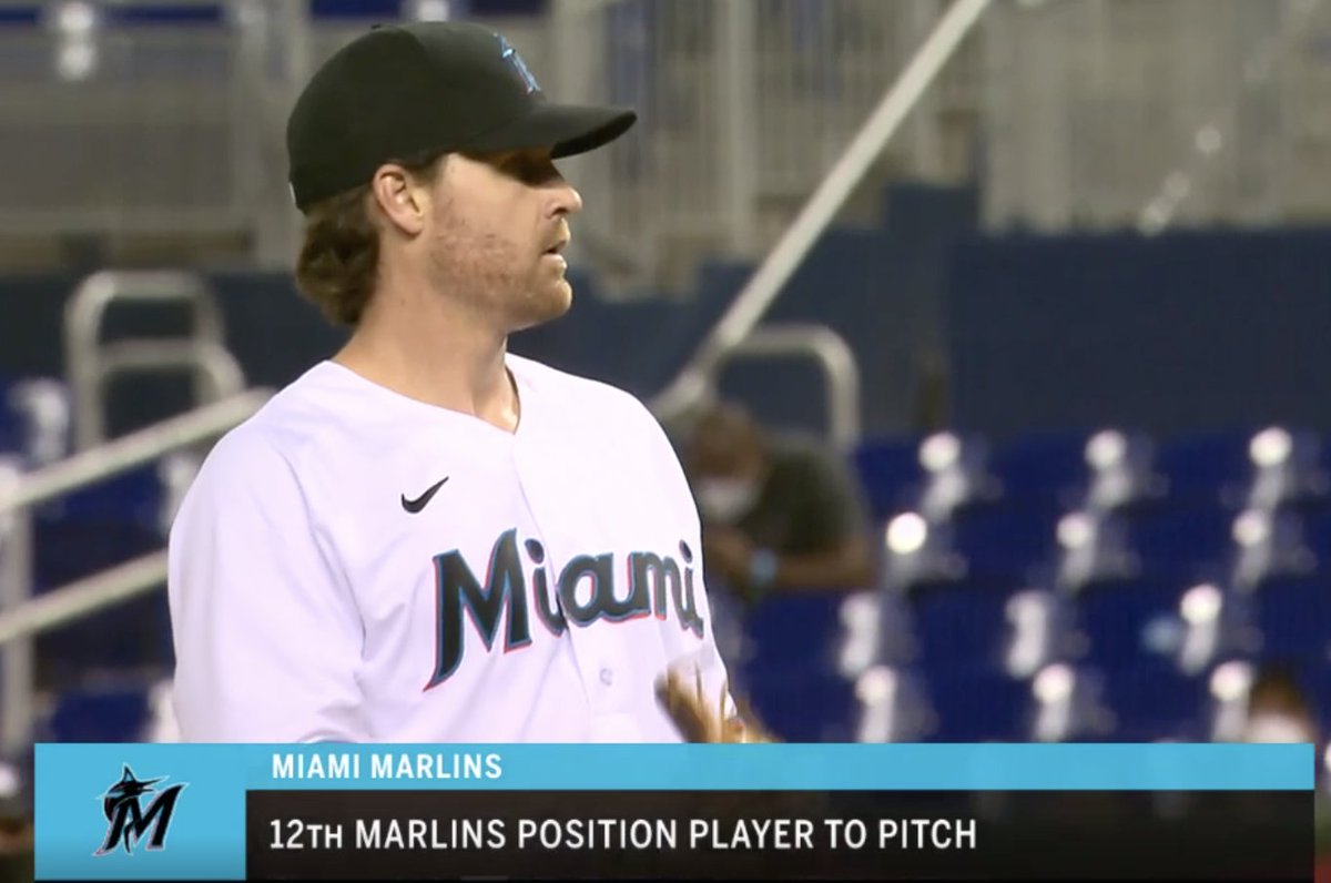 Fish out of water? No it's just a...(•_•) <)  )╯POSITION/  \\  \\(•_•) (  (> PLAYER/  \\(•_•) <)  )> PITCHING/  \\in Miami!
