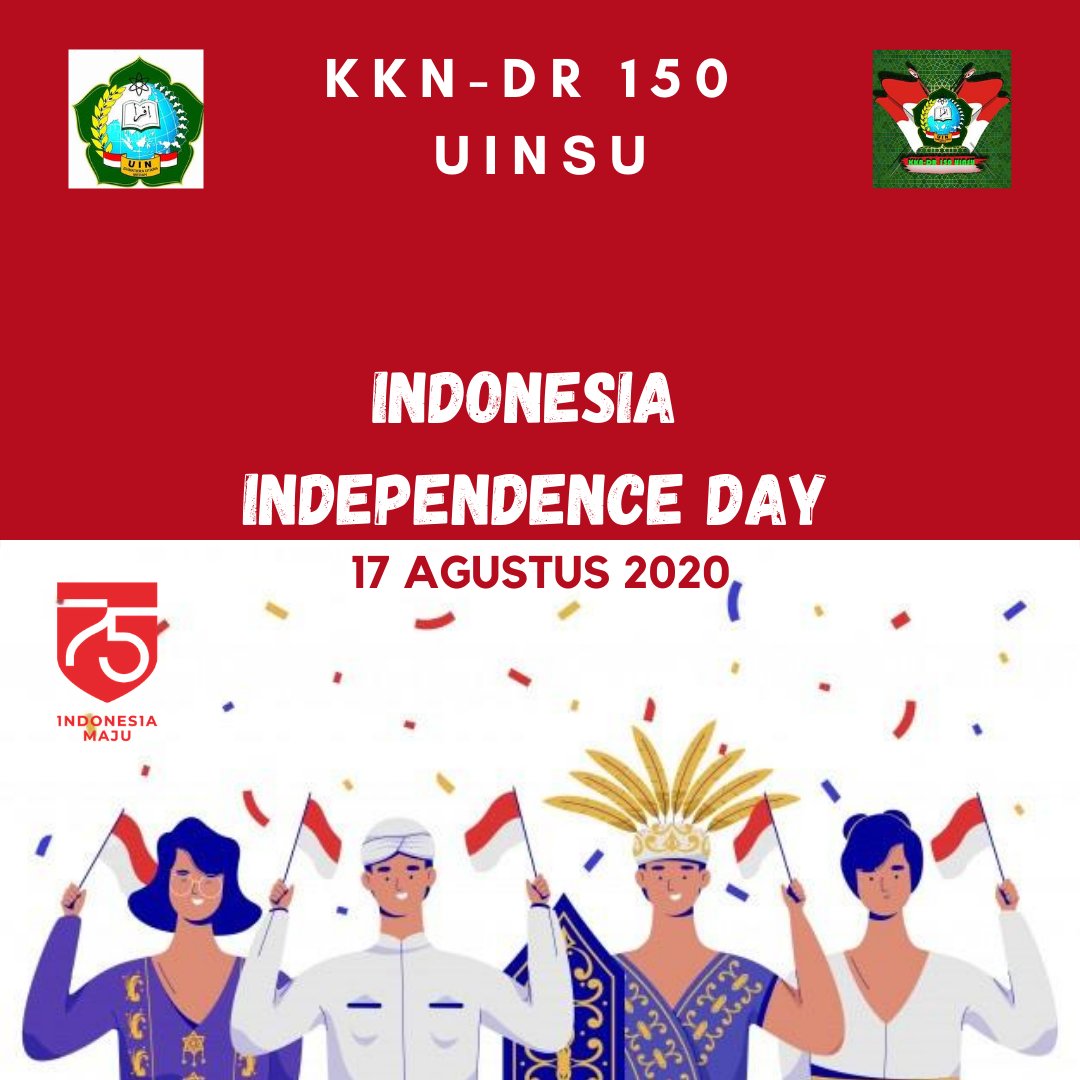 Dr150Kkn's tweet photo. Kami KKN-DR 150 UINSU mengucapkan Dirgahayu Indonesiaku ke-75!❤️🤍🇲🇨 

Semoga di masa Pandemi ini kita tetap merasakan merdeka. Indonesia Maju! 

#COVID19 
#kkndr150uinsu
#IndonesiaMaju 
#DirgahayuRepublikIndonesia 
#dirgahayuindonesia https://t.co/vdbXUa4ubU