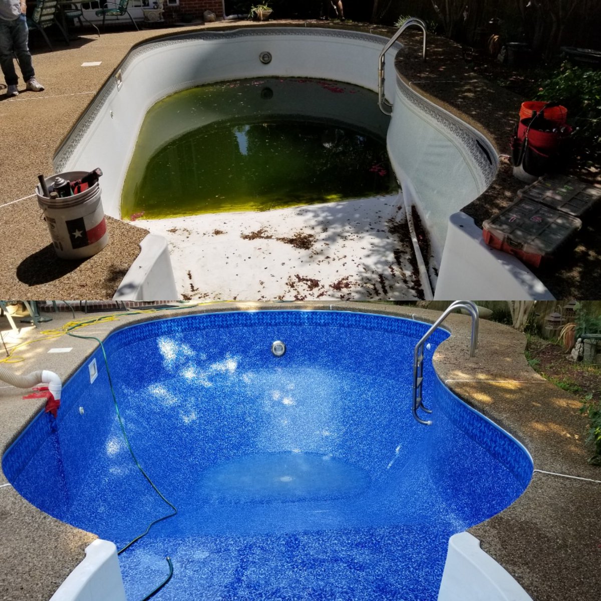 Lonestar_vinyl's tweet image. Liner Replacement Renovation with a @taraliners Lotus liner #poollinerreplacement #ingroundvinylpool #linerreplacement #linerpool #vinyllinerpools #swimmingpoolliner #vinylpools #vinylpool #poolliner #vinylliner #vinyllinerreplacements