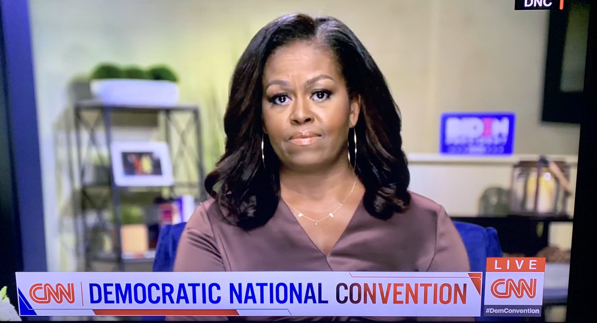 shannonrwatts's tweet photo. "If you think things cannot possibly get worse, trust me, they can. And they will if we don’t make a change in this election. If we have any hope of ending this chaos, we have got to vote for Joe Biden like our lives depend on it,” @MichelleObama #DemConvention https://t.co/LHzYvQo9p8