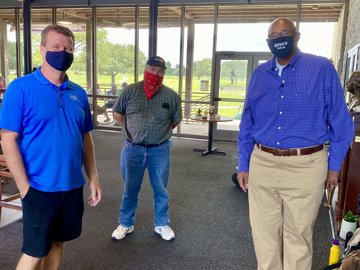 ChefKevinBelton's tweet photo. So happy to finally see some of my @WWLTV work family. #wwltv #wupl #nola #workfamily #blessedtowork #grateful #blessed #covdchronicles2020 #masks #safety https://t.co/MCfo2usAXF