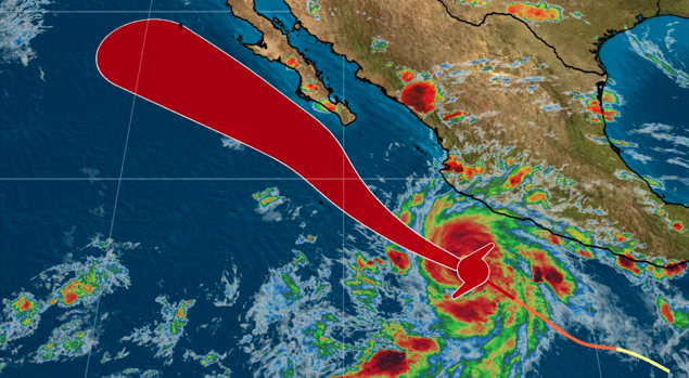 weatherchannel's tweet photo. #Genevieve is expected to become a major hurricane off the Mexican coast tomorrow: https://t.co/a7QJmnaumP https://t.co/obkFewU12o