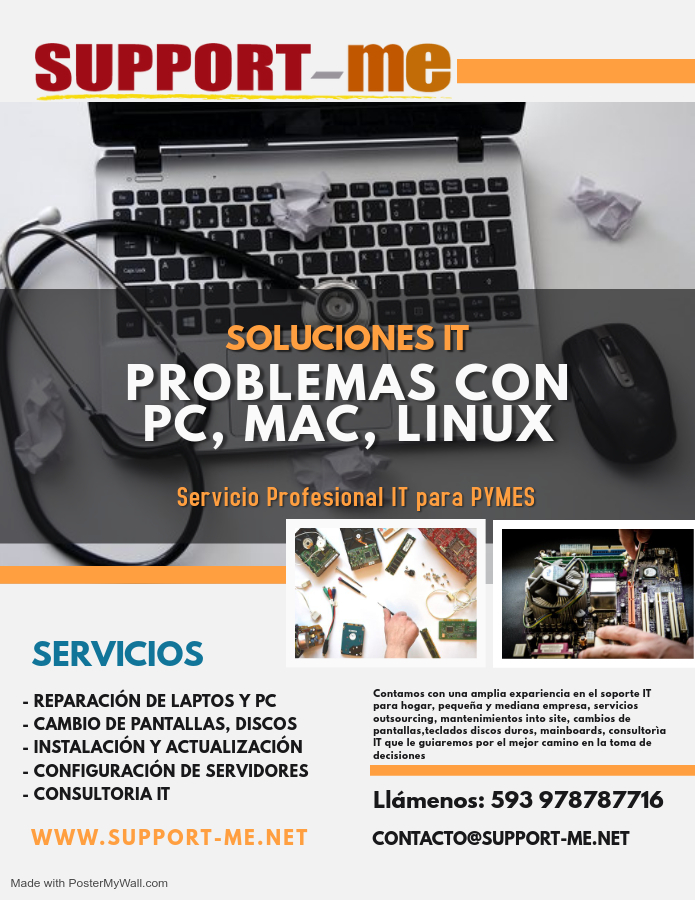 support_me's tweet image. SSD kingston 224GB
🖥 Instalación de Sistema sea Windows, Linux o Mac
Respaldo
📌 Limpieza física $79
Además cuento con soporte remoto para Empresas, mantenimiento de servidores como pantallas, teclados y mainboards
FB: facebook.com/support.me.net/
W: bit.ly/3h65S7o