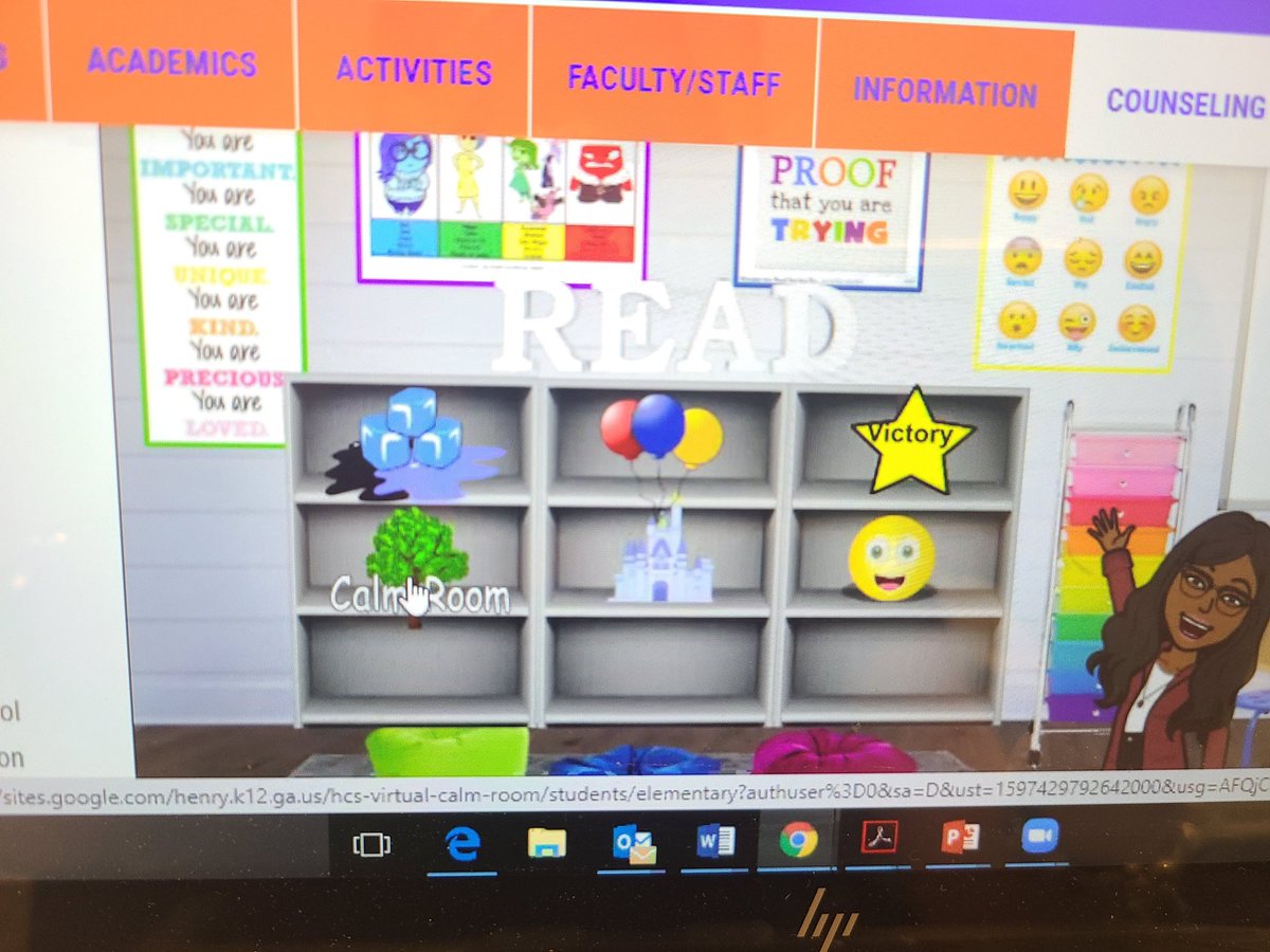 AlmandBonnie's tweet image. Our @RSE_HCS Counselors rock! Virtual classrooms filled with resources! A calm room + emotions yoga for the win! #expectexceptionalhcs @drchonhester