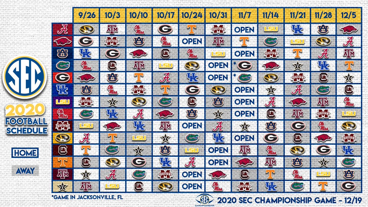 SEC FOOTBALL SCHEDULE