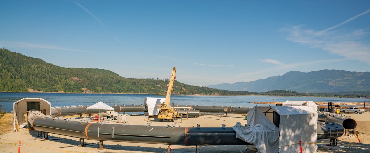 CermaqCan's tweet photo. Things continue on our Semi-Closed Containment System (SCCS) assembly in Port Alberni. More progress has occurred since this picture including the deck assembly. We look forward to launching the system for transport to our Millar Channel farm. #gettingexciting #sccs #milestones https://t.co/5QQVDp7VS3