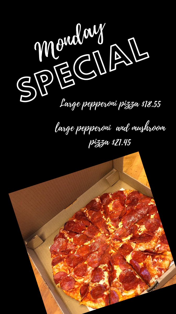 It’s too hot to cook! Grab a pizza on your way home today! Large pepperoni on special for $18.55!