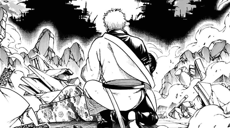 Gintoki set him free from the anguish of always looking at his disheartened face too by offering him the sweetest smile I have ever seen him give to anyone. Gintoki is such a precious friend to have, and has so much care inside his heart.