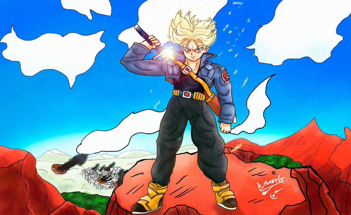RoD2395's tweet photo. Trunks - Dragon Ball
#DBZ #DragonBall #DragonBallZ #FutureTrunks #HistoryofTrunks #AkiraToriyama #manga #mangastyle #fanart #digitalart #digitalillustration #DragonBallFanart https://t.co/1ZumoyBwun
