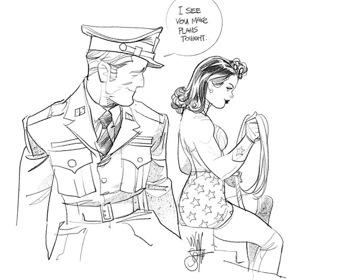 a sketching plans.. #stevetrevor #dianaprince #thegoldenage 