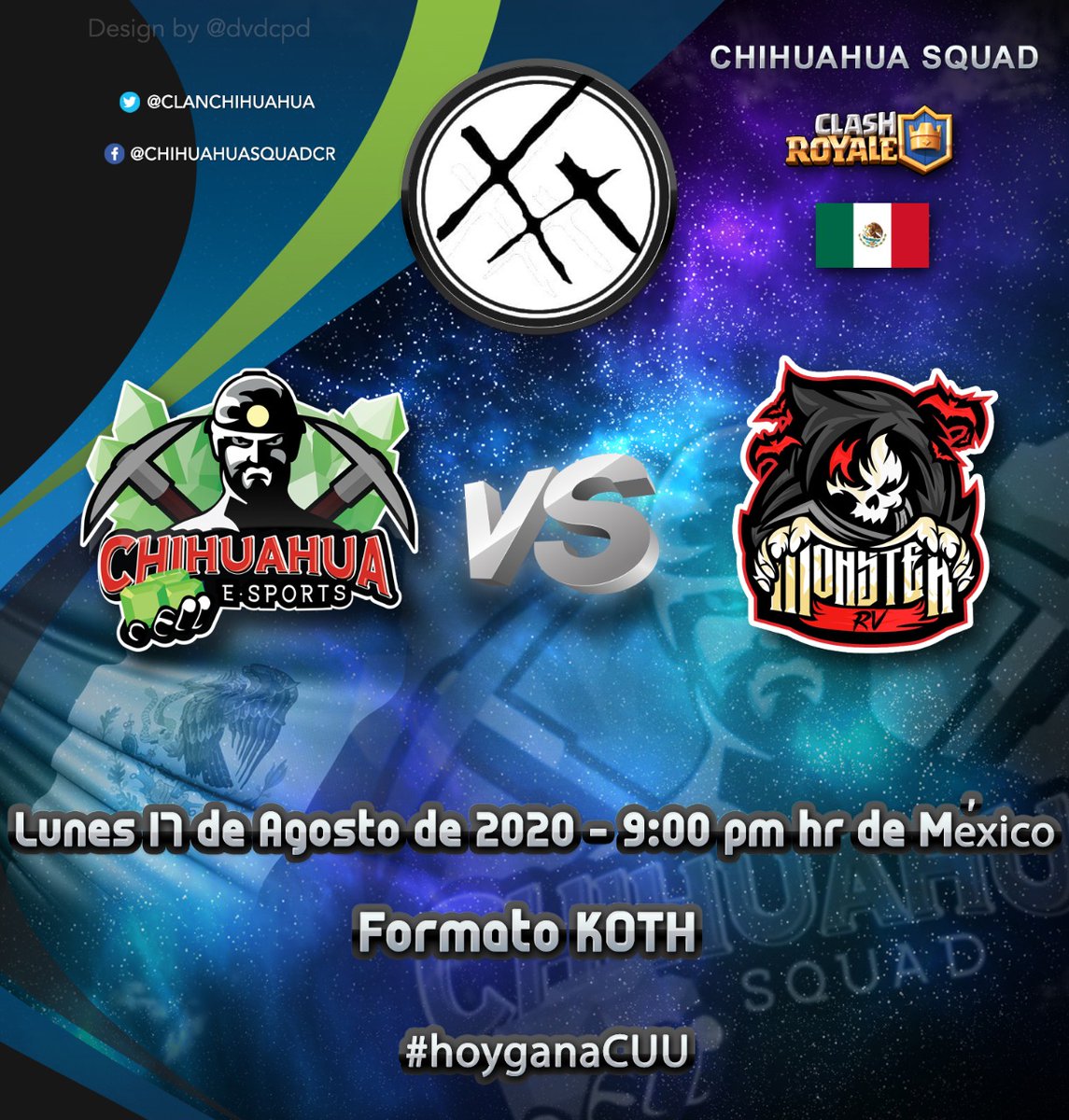 🇲🇽Enfrentamiento del dia:

⚔️<a href="/chihuahua_e/">Chihuahua E-sports</a>
           💣 Vs
⚔️@RV_MONSTER_

🏆Por la liga <a href="/LigaMexicoCR/">Liga México</a>

Vamos por la victoria

Se agradece RT