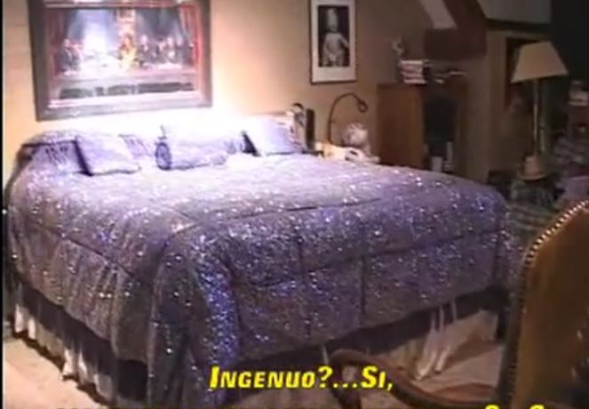 Safechuck wants us to believe that MJ used that closet to molest him on the floor on a blanket when he could have easily used the upstairs room which had this bed in thereand then there would have been no need to mess it up to mislead the staff, right?