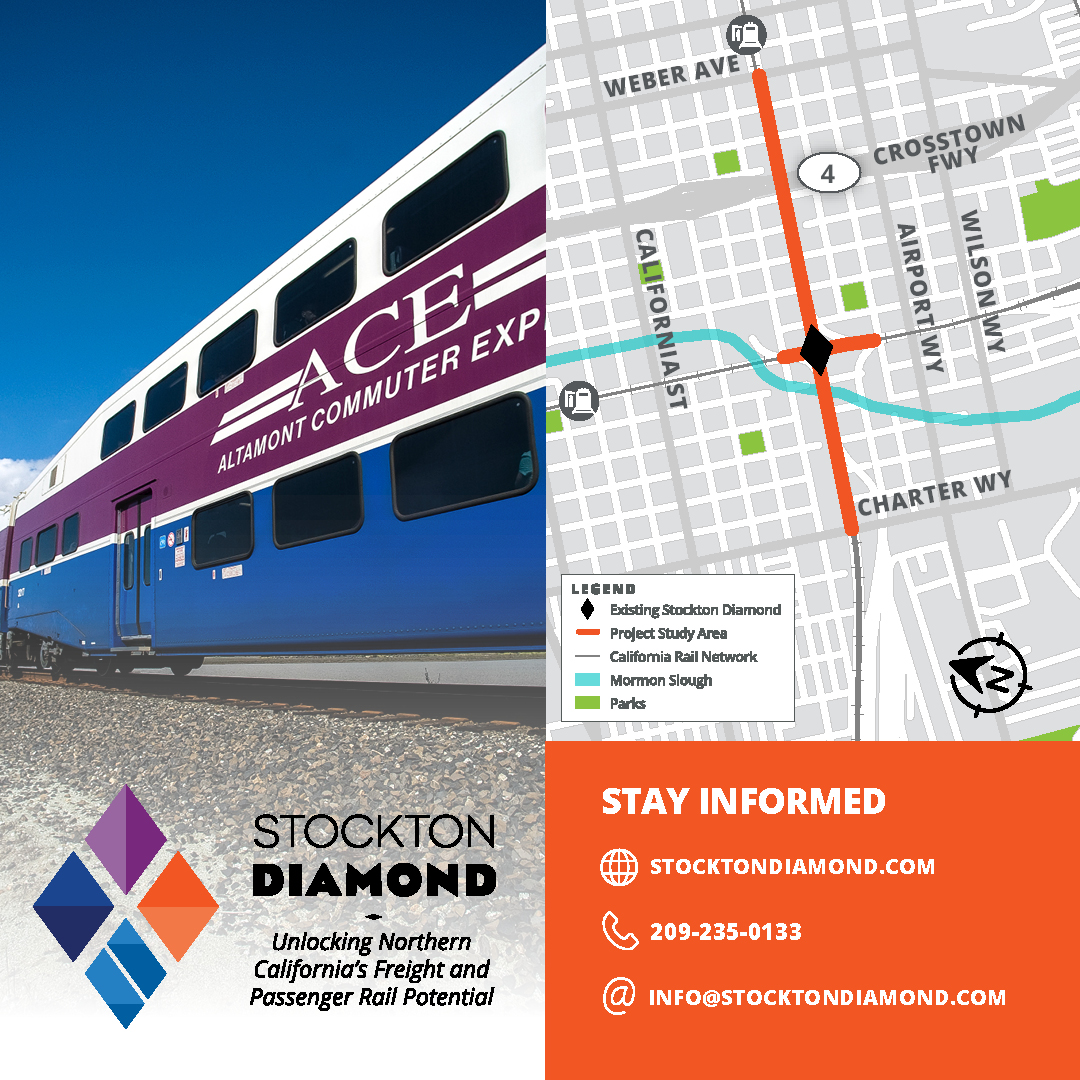 ACE_train's tweet photo. We are hard at work on the Stockton Diamond Grade Separation Project to fix one of the most congested rail corridors in California!
Learn how this project benefits our community and the region: https://t.co/0WWTwSsEmD
#StocktonDiamond #GradeSeparation #UnlockingRailPotential https://t.co/RDAXywYfUw