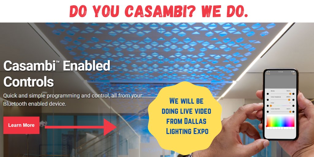 LEDInspirations's tweet image. Headed to Dallas Lighting Expo this week? We have plenty to show you! #dallasmarketcenter #dallaslightingexpo #bluetoothcontrol #wirelesscontrols #controlyourlights #lightingcontrol #lightingcontrols #casambi #casambienabled