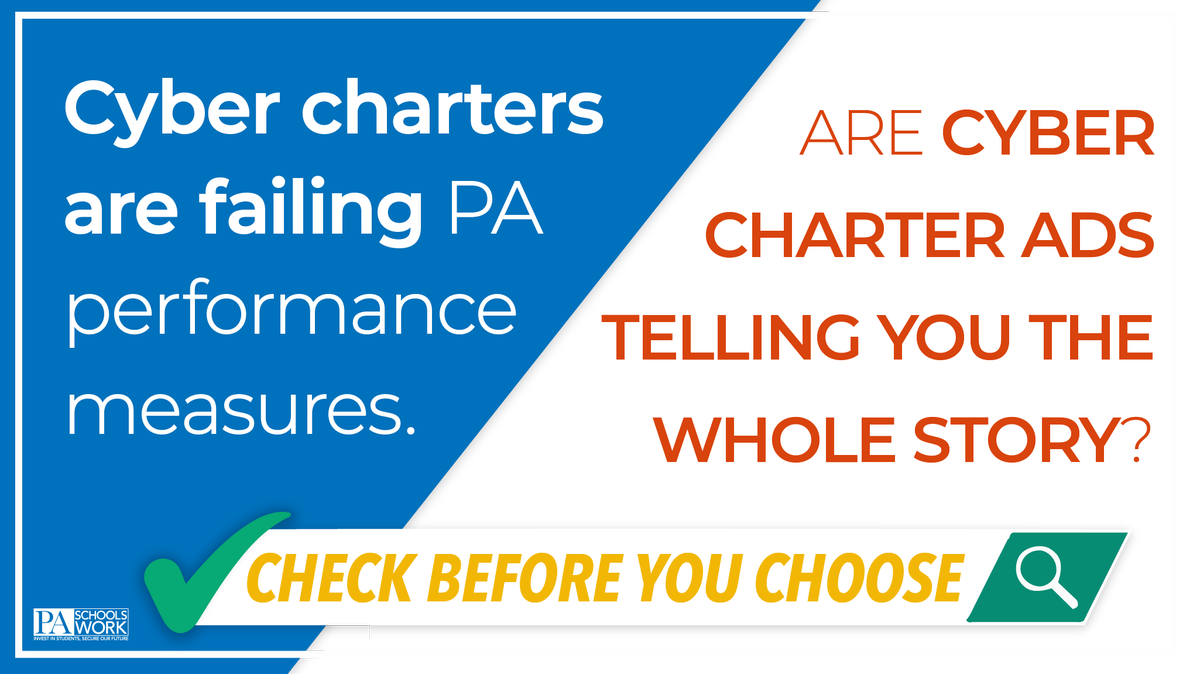 DonnaRCooper's tweet photo. A parent in PA, watching the #DNCConvention? Then I know you care about your kid's education #checkbeforeyouchoose find performance information on cyber schools in PA @PASchoolsWork @JoshShapiroPA @DePasqualePA https://t.co/UTs1Xluef4