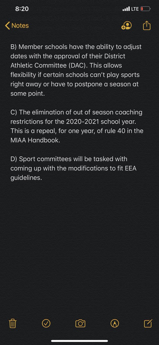 The MIAA COVID-19 Task Force voted to send these recommendations to the MIAA Board of Directors on Wednesday: