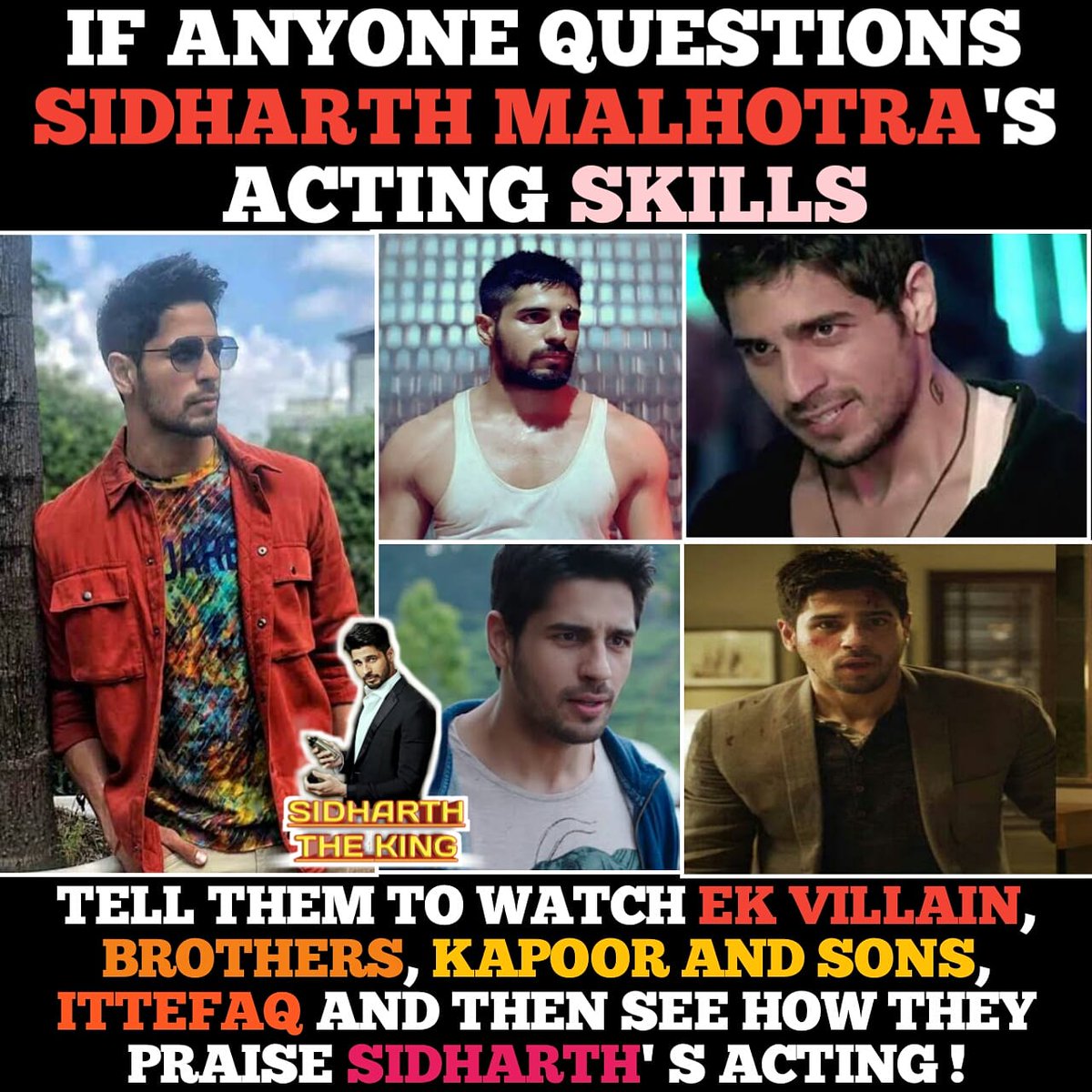 If someone questions you about @SidMalhotra acting skills 

#SidharthMalhotra #ekvillain #brothers #kapoorandsons
#ittefaq