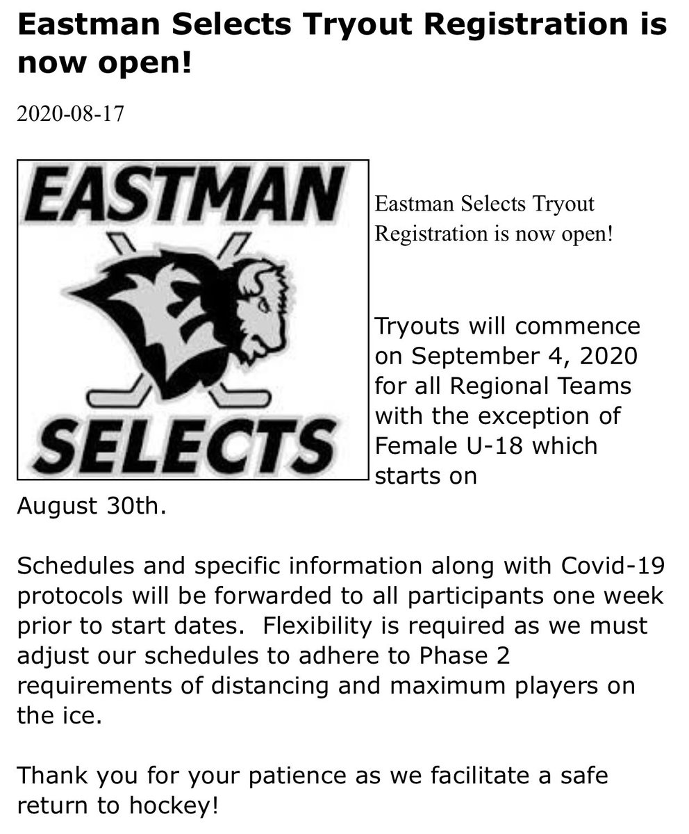 Eastman Selects Tryout Registration is now open!😀emh.goalline.ca/page.php?page_…