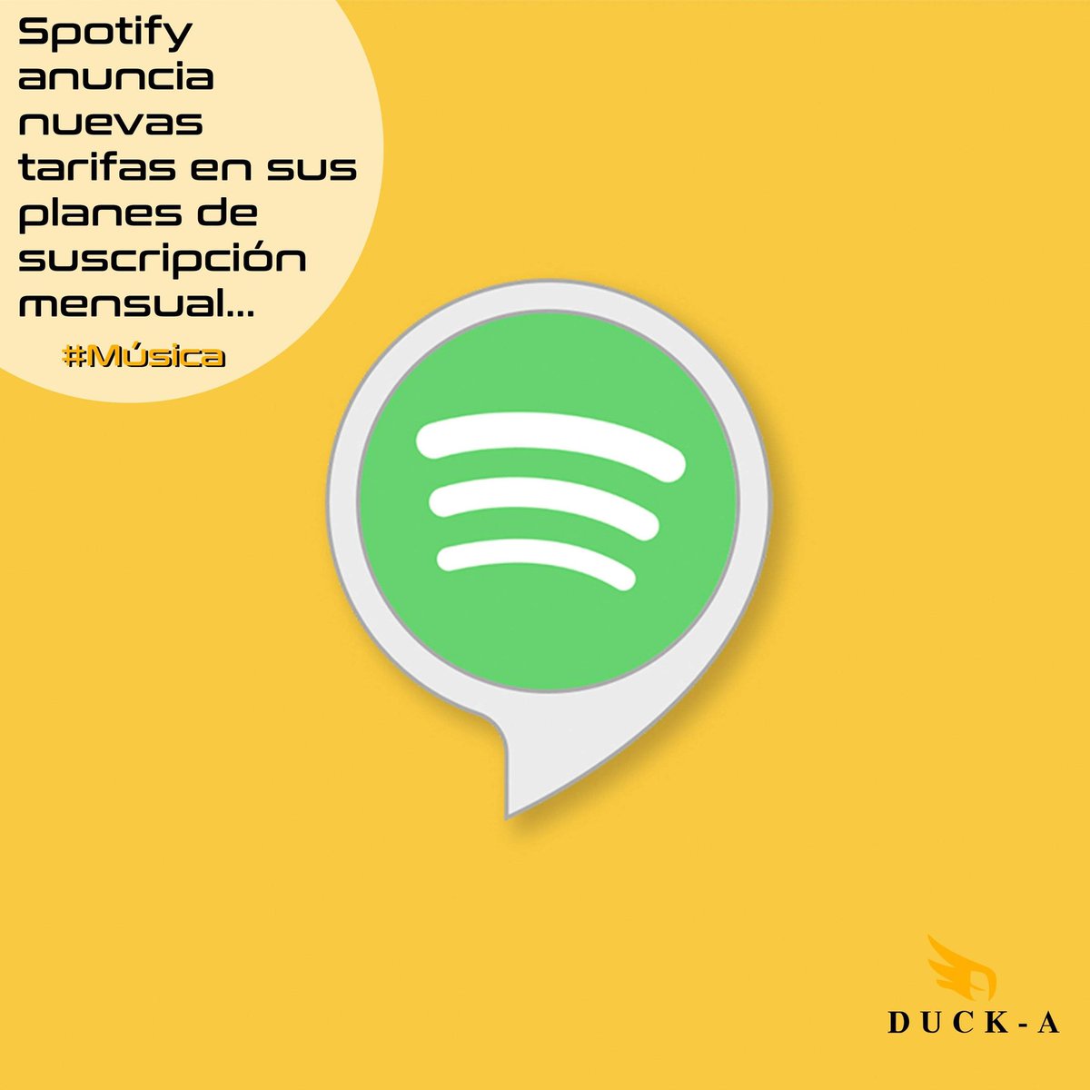 DuckaMX's tweet photo. #Spotify
🚨Última hora🚨 
Acaba de anunciar incrementos en sus planes de suscripción para México debido al IVA digital; el reajuste aplica a partir de noviembre.
Quedan así: 
Individual $115 🧐
Duo $149 💔
Familiar $179 🥺
Universitario $57 😟 https://t.co/SumxXC8equ