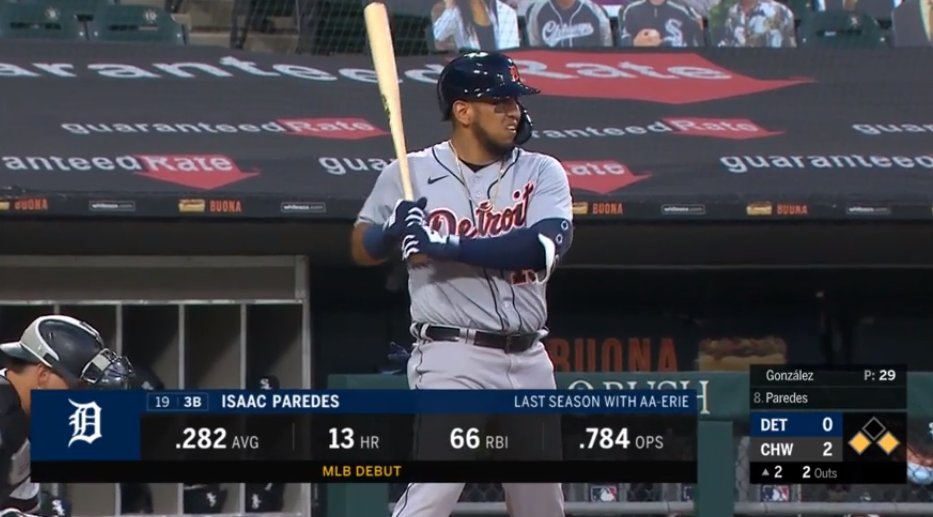 19,795th player in MLB history: Isaac Paredes- signed with CHC out of Mexico in July '15- traded to DET in Alex Avila/Justin Wilson deal in July '17- strong season last year as the 2nd-youngest hitter in AA- has played mostly SS but probably a 3B or 2B long-term