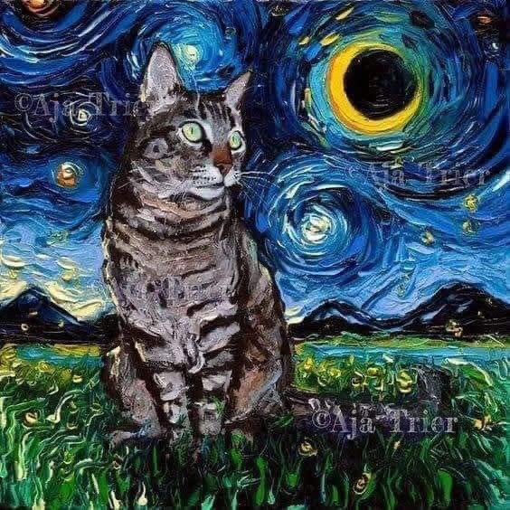 Fia ar Twitter: “Gatos Van Gogh-escos para sobrevivir el lunes.… ”