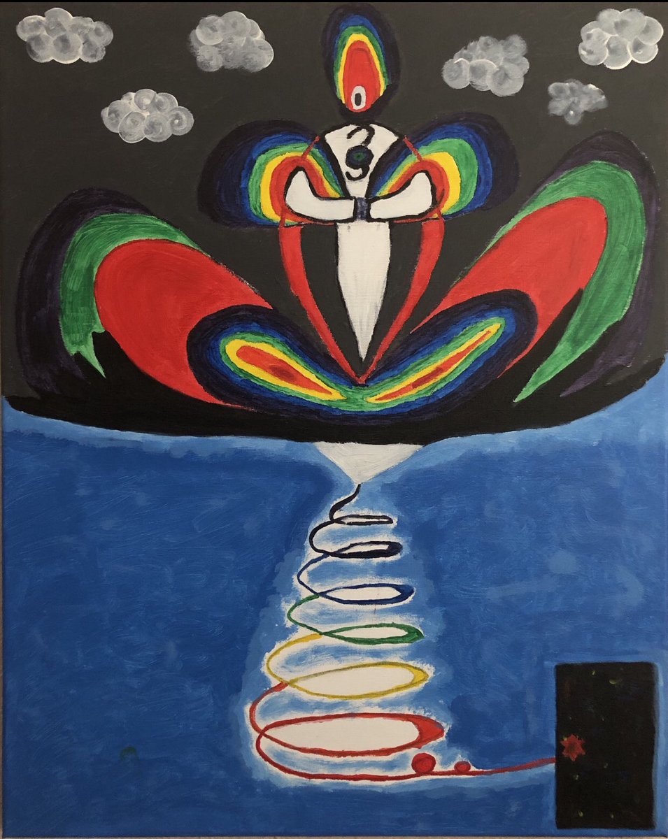 SenseiZuna's tweet image. I painted this in order to represent the process of your High-Self or Highest version of yourself coming down to form the you that you are now. When the door opens your journey begins.@SiriusBShaman #Birth #ThoughtsFormReality #DayMeansStar #Energy #Namaste