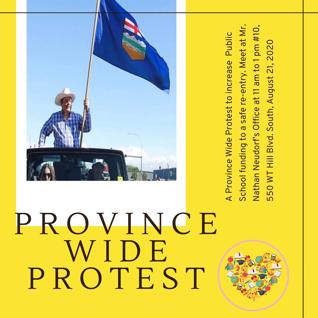 PROVINCE WIDE ANTI-UCP PROTEST THIS FRIDAY. Make your voice heard and tell these clowns you don't support their horrible mis-management of basically EVERYTHING in Alberta. Huge props to @criavolver for organizing this locally -  11am to 1pm here in #YQL BE THERE