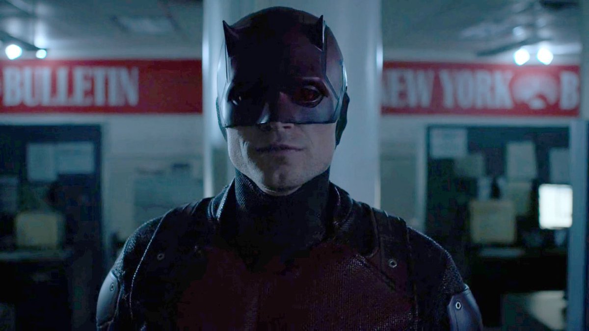 Fredders19's tweet photo. Finally finished daredevil and all I can say is WHY TF WAS THIS SHOW CANCELLED IT IS LITERALLY THE GREATEST SUPERHERO SHOW OF ALL TIME. Kevin Fiege better bring back Charlie Cox for the MCU  #savedaredevil https://t.co/0AQ2y9IyhY