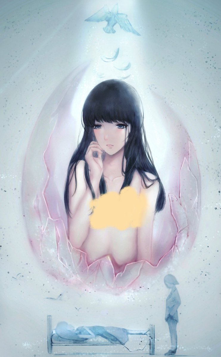 Flying Guinea Pig 搬到新的地方之后 连打开photoshop 笔记本电都好烫 数位板也好烫 原作是一个网友画的 Fate5059 看到这张画就很想修改 因为其中有一些很棒的想法 手是照着我自己的手画的 胸部参考了何家英画的工笔画 你们看不到 朽木