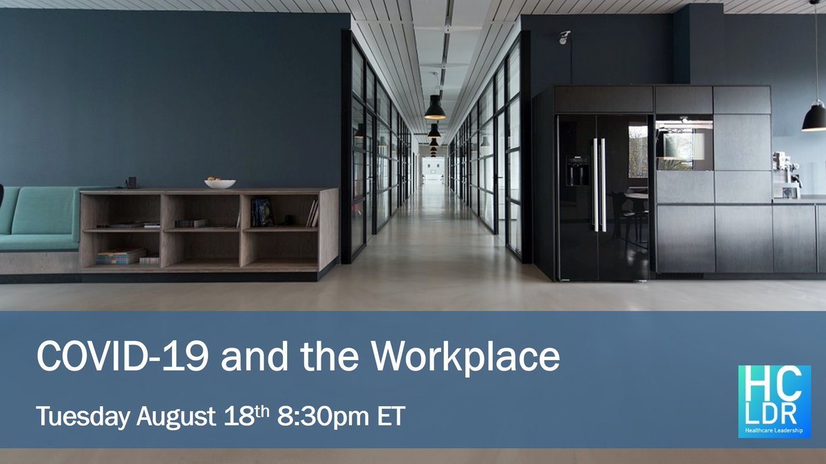 What technologies have you seen or used that can help make return-to-work easier or better? Join #hcldr weekly chat tomorrow Tues Aug 18th at 8:30pm ET #COVID19 
bit.ly/2E59SGu