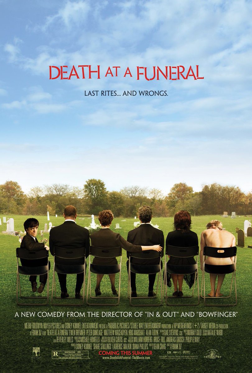 FilmNewsNos's tweet photo. 🎬MOVIE HISTORY: 13 years ago today, August 17, 2007, the movie ‘Death at a Funeral’ opened in theaters!

#MatthewMacfadyen #RupertGraves #AndyNyman #KrisMarshall #PeterDinklage #KeeleyHawes #DaisyDonovan #AlanTudyk #EwenBremner #PeterVaughan #ThomasWheatley #JaneAsher #PeterEgan https://t.co/c4otxRSpeX