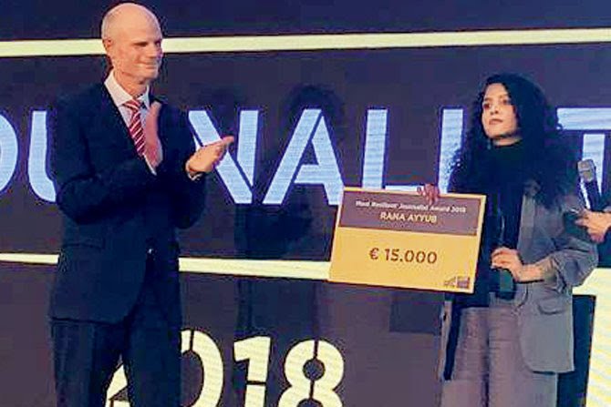 Now straight to the point.1. Switzerland based an organization awarded  @ranaayyub with prize money of 15000 Euro. Wow for what? Peddling Fake agenda against PM Modi and India. 2. In October 2011, Rana Ayyub received the Sanskriti award for excellence in journalism.