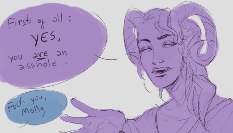okay I'm done I swear but molly giving out love advice (not)
#mollymauktealeaf #beauregardlionett #criticalrolefanart 
