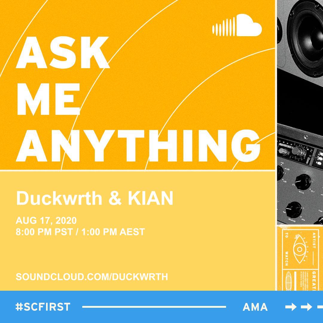 The bro @DUCKWRTH and I are gonna be doing an AMA in the SoundCloud comments of our new track 'Quick' at 1pm AEDT today. Join us! ⚡️ soundcloud.com/duckwrth/quick…