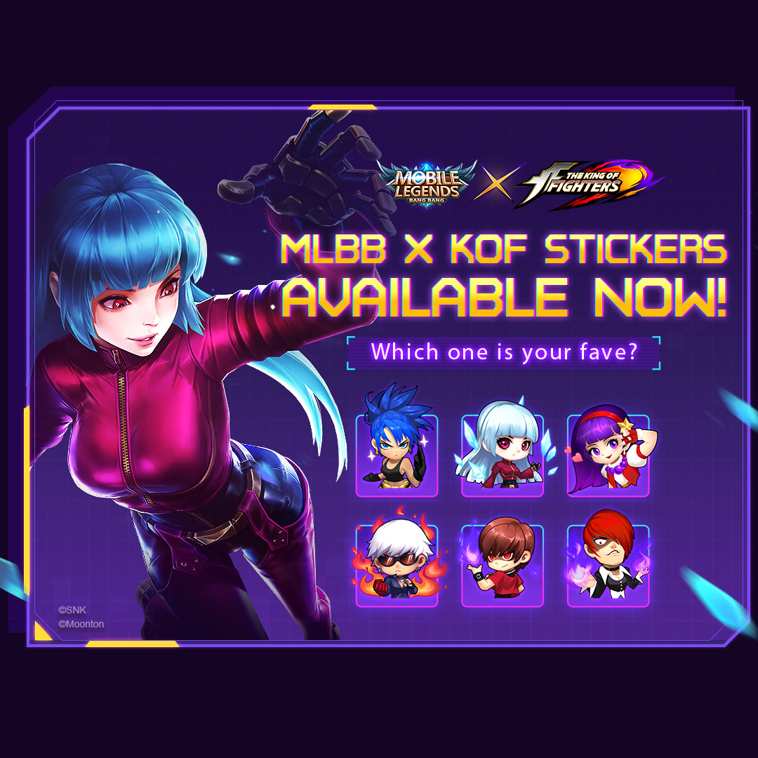 Mobile Legends Bang Bang Mlbb X Kof Stickers Are Available Now Find Them And Spam In The Comments Mobilelegendsbangbang Mlbbxkof