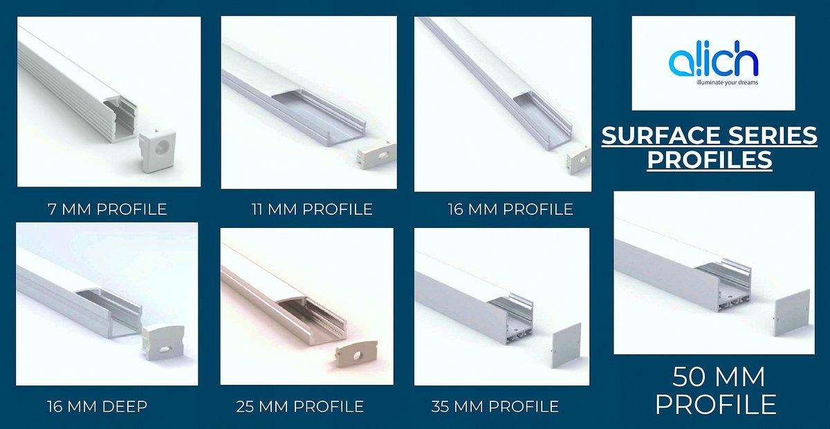 AlichYour's tweet photo. Alich Industries PVT LTD  Present ( MADE IN INDIA)

Premium Aluminium LED Profiles Range -

- LED Surface Profile series 
- LED Conceal Profile series 
- LED In-built driver Profiles 

Bulk Production of  LED PROFILES https://t.co/9RjynF19qx