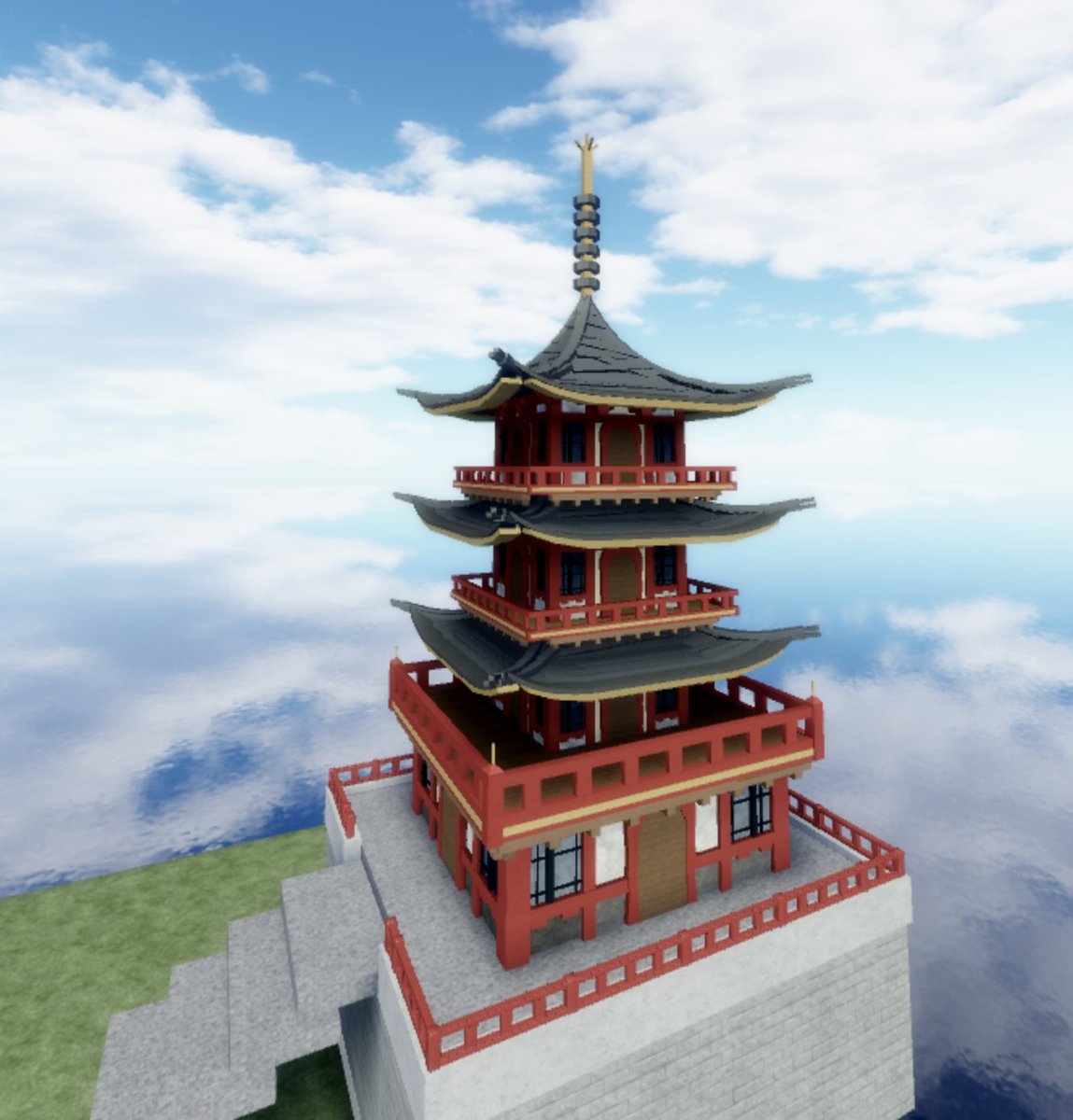 Bur0w On Twitter Trash Way To Come Back To Twitter But I Need Feedback Traditional Asian Buildings Are Definitely Not My Strong Suit This Is Me Adding On To My First Attempt At - asian roblox gfx