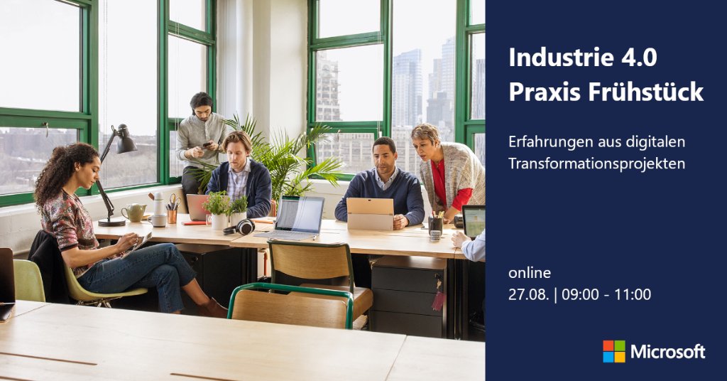 Anlässlich der Technologiegespräche in Alpbach laden wir dich gemeinsam mit @4Plattform zum Praxis Frühstück ein. Es erwarten dich aufschlussreiche ExpertInnenvorträge zu Erfahrungen & Umsetzung von digitalen Transformationsprojekten. 

Gleich anmelden: http://msft.it/6017TUigv