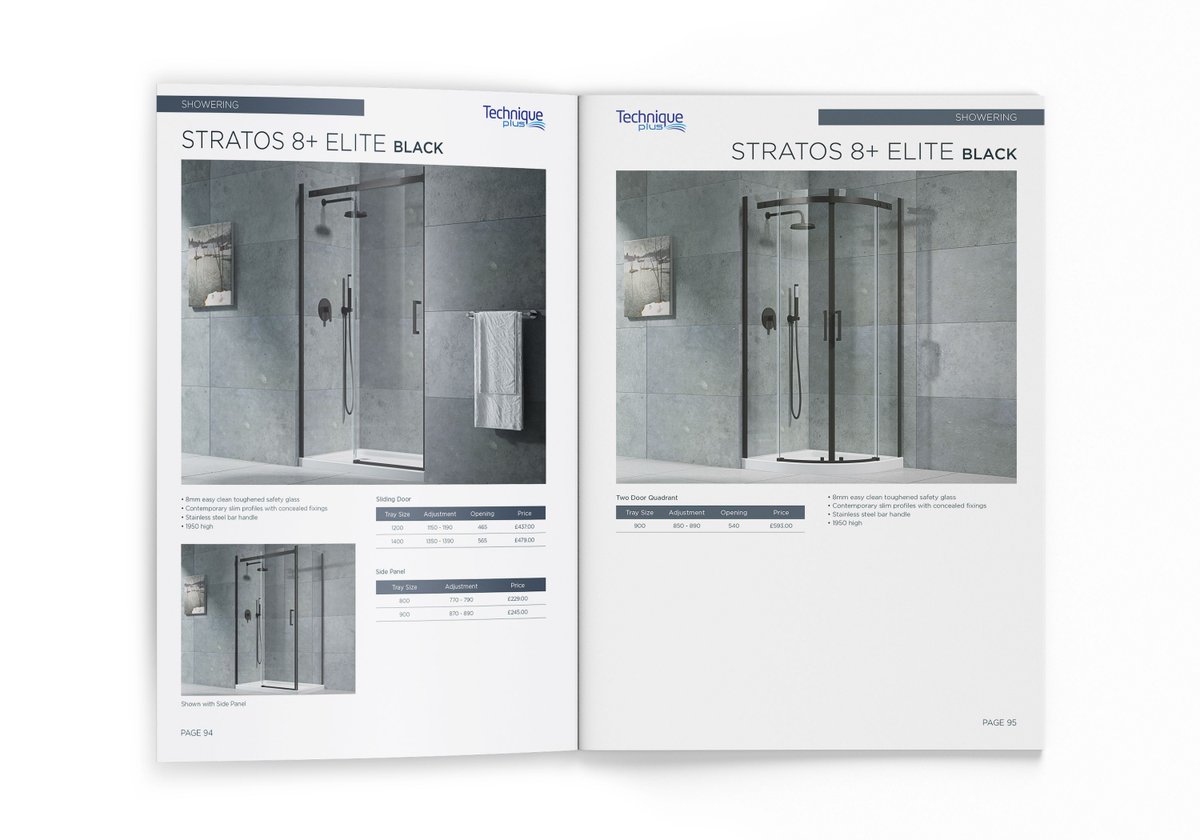 amsplumbers's tweet image. Time to update your bathroom?
Black on white bathrooms currently on-trend and will never go out of fashion.
We now offer a large range of matt black sanitaryware options, including our top-selling frameless sliding doors.