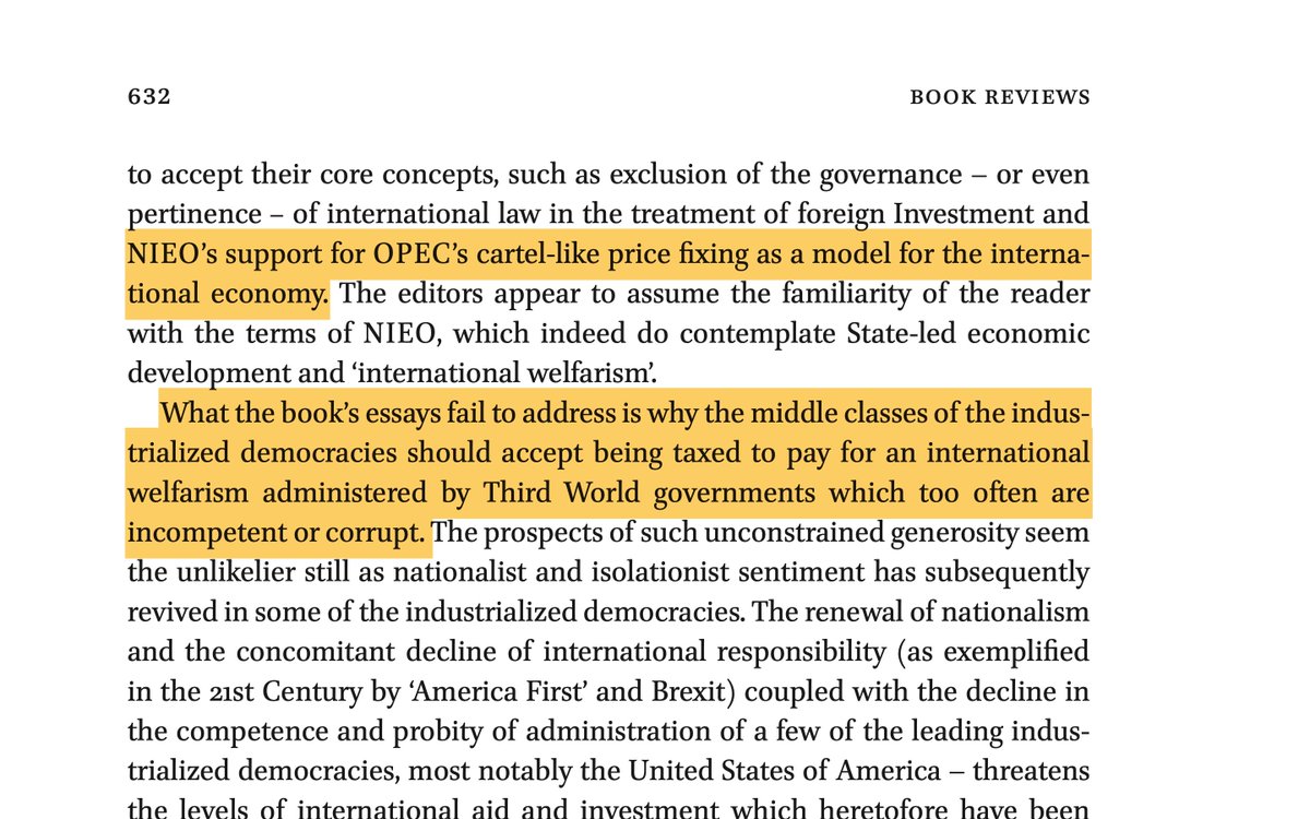 In the highlighted parts, Schwebel creates an angel/demon, virgin/whore dichotomy between 'middle classes of the industrialized democracies' & 'Third World governments which too often are incompetent or corrupt.' 4/